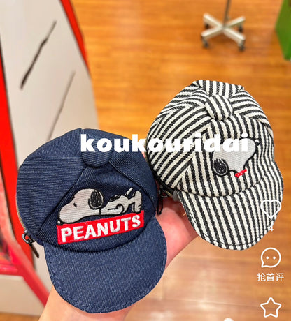 Snoopy｜PEANUTS Cap Mini Pouch｜H12 x W9 x D6cm approx.