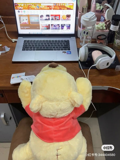 Disney SH｜winnie the pooh趴趴fluffy维尼玩偶/公仔
