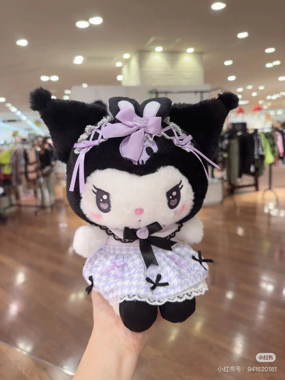Sanrio三丽鸥｜ Dream Ribbon Plush Toy梦幻蕾丝蝴蝶结千鸟格女仆地雷系毛绒玩偶/公仔｜约 W17.5×D14×H24cm