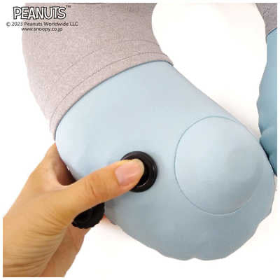 Snoopy史努比｜按压充气便携U型枕/差旅神器/可收纳｜约30.5 x 宽 30 x 高 12 cm