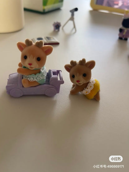 SylvanianFamilies森贝儿家族｜Reindeer Twins驯鹿家族雪橇双胞胎推车套组/玩具/过家家5693