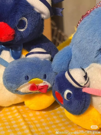 Sanrio｜Tuxedosam x Pingu 45th Anniversary Mascot Holder /Plush Keychain｜10.0 x 12.0 x 11.0cm approx.