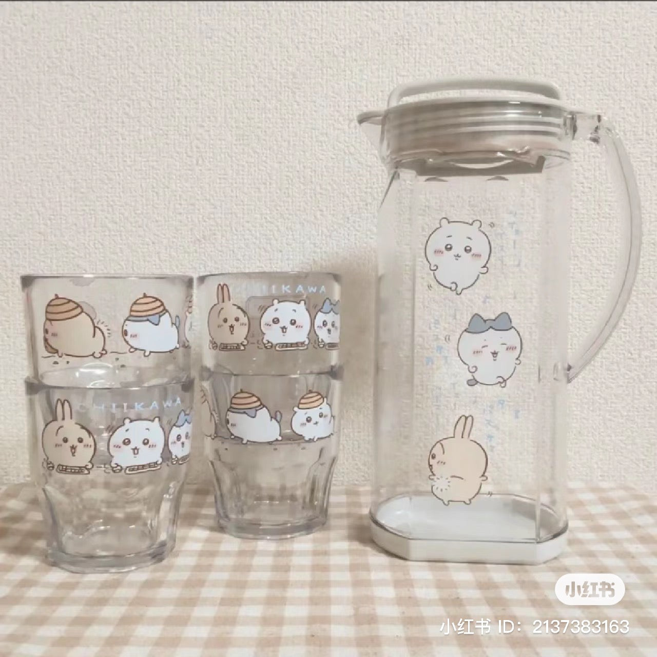 chiikawa｜特殊防污渍粘附加工大容量冷水壶/水果榨汁存储容器｜1.2L