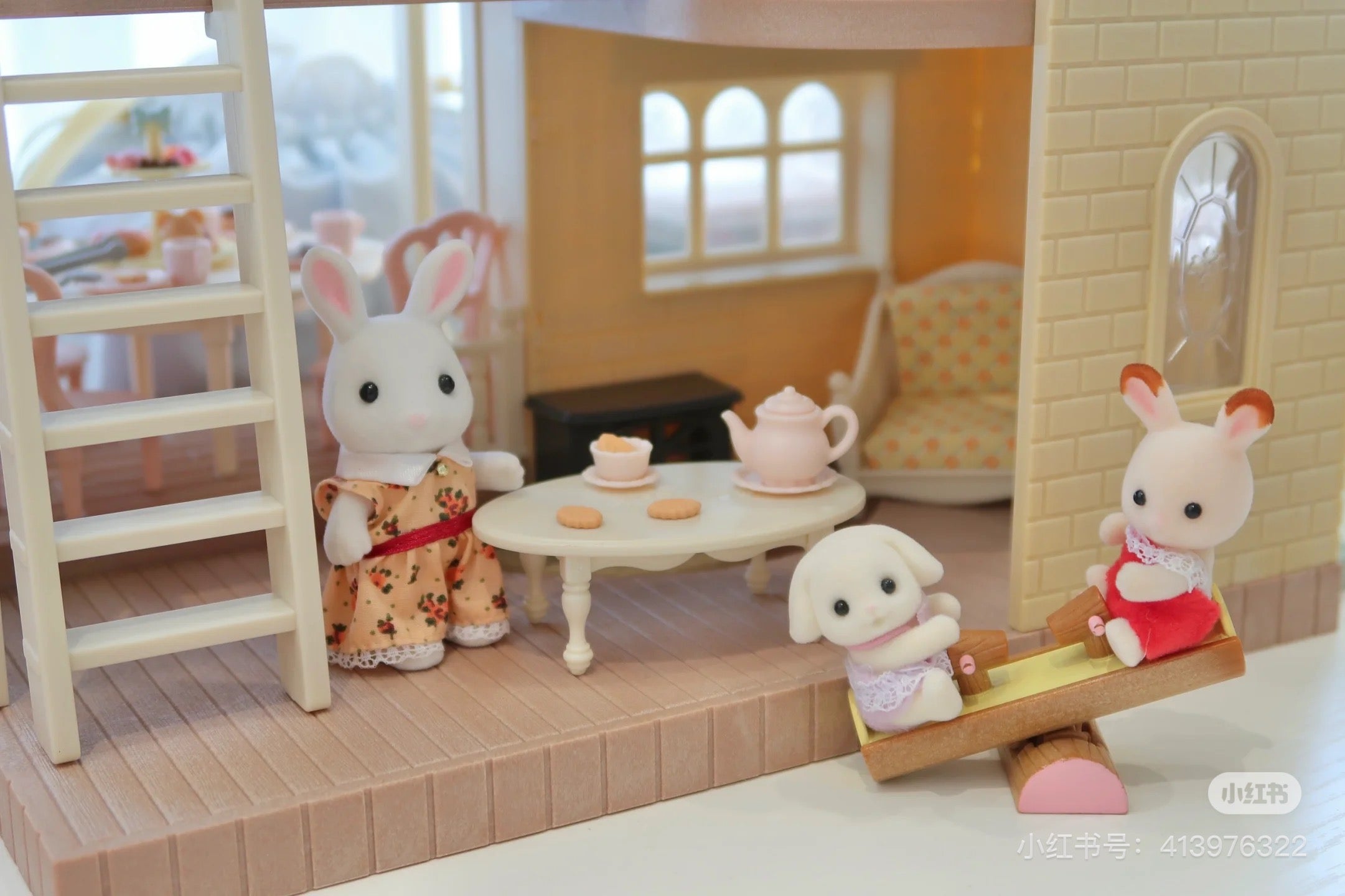 【限时折扣】SylvanianFamilies森贝儿家族｜Bluebell Cottage Gift Set-Milk Rabbit风信子别墅+牛奶兔站宝套组/玩具/过家家5671