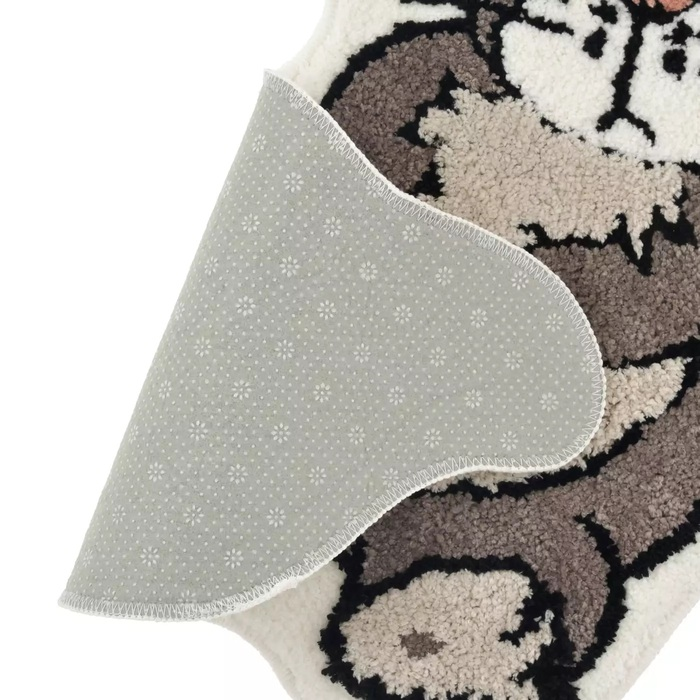 Disney迪士尼｜Interior Animal x LuciferMatt东迪《灰姑娘》的朋友路西法毛茸茸防滑地毯/地垫｜约高 60 x 宽 60 x 厚 1.7 (cm)