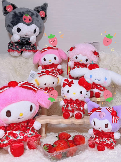 【limit 1】Sanrio｜Ichigo Shimbun 50th Anniversary Mascot Holder /Plush Keychain｜13×6×10.5cm approx.