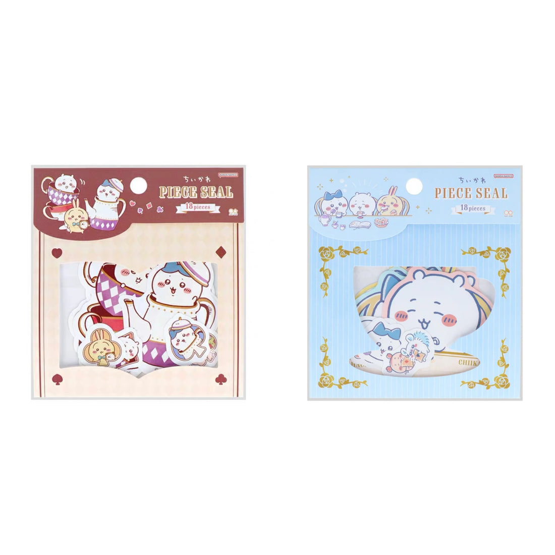 Chiikawa 吉伊卡哇｜Wonder tea time爱丽丝梦游仙境下午茶系列模切贴纸套装｜18枚入