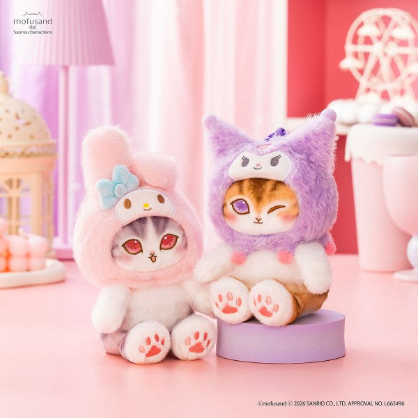 Mofusand｜Sanrio Characters Potefuwa Mascot Holder /Plush Keychain｜H140 x W130 x D130 mm approx.