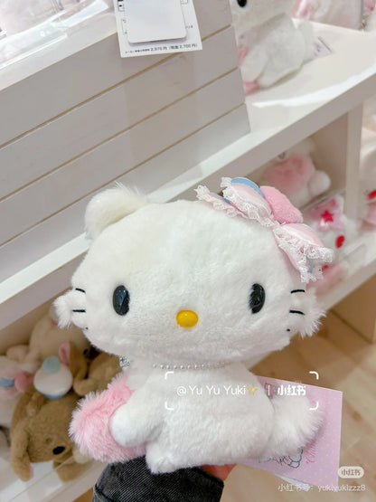 Sanrio三丽鸥｜ Plush Toy / Fluffy Heart毛茸茸爱心系列平成复古系列可爱角色毛绒玩偶/公仔｜约9.5 x 17.4 x 19.7cm