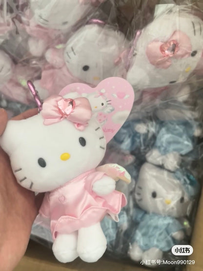 HelloKitty｜Sanrio Angel Mascot Holder /Plush Keychain｜107×80×75mm approx.