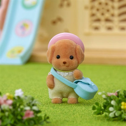 【还有补货，限购1】SylvanianFamilies森贝儿家族｜Toy Poodle Baby贵宾犬Milo包包帽子站宝套装/四肢可活动/玩具/过家家