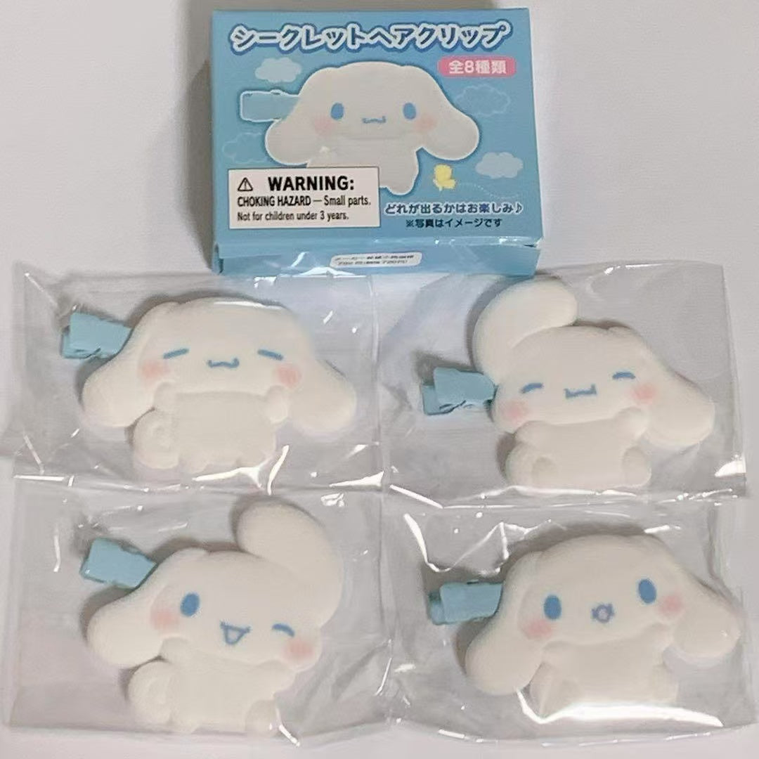 Sanrio｜Cinnamoroll Plump Cheeks Secret Hair Clip mystery bag/blind box/All 8 types｜1pcs