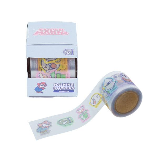Nintendo｜Super Mario Brothers Boxed Masking Stickers｜ 30×30mm approx.