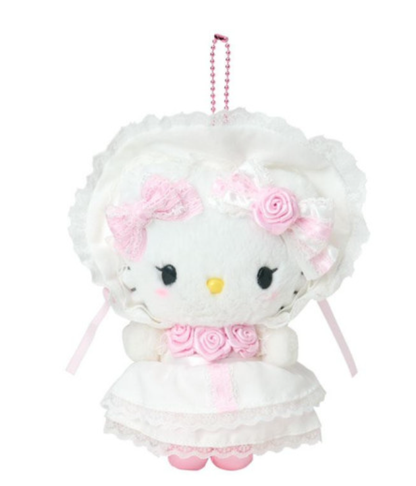【Restock incoming】Sanrio｜White Frill Design Mascot Holder /Plush Keychain｜13.5×7.5×18cm approx.