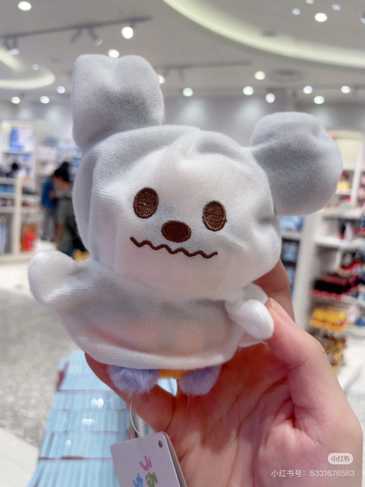 Disney迪士尼｜Urupocha-chan Plush - Mickey Mouse / Halloween Ghost万圣节限定豆豆眼可变装米奇毛绒挂件/包挂｜约13×12×8cm