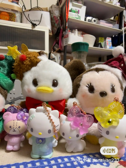 HelloKitty凯蒂猫｜Birthday 50th The Fashionable Ribbons Sanrio Blindbag 50周年生日限定彩虹水钻蝴蝶结吊饰挂件盲盒/全8种｜1枚入