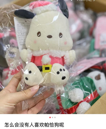 Sanrio三丽鸥｜avail圣诞限定水红色斗篷毛绒玩偶挂件/包挂