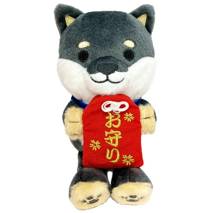 Friendshill友山｜超可爱黑柳柴犬抱御守毛绒玩偶/公仔/S号｜约14×9×7.5cm