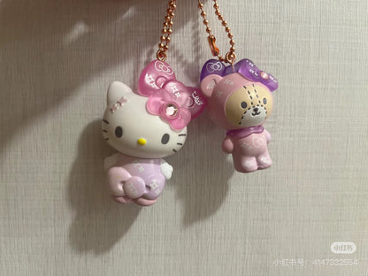 HelloKitty凯蒂猫｜Birthday 50th The Fashionable Ribbons Sanrio Blindbag 50周年生日限定彩虹水钻蝴蝶结吊饰挂件盲盒/全8种｜1枚入