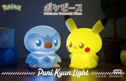 Pikachu皮卡丘｜Takara Tomy Pokemon-Pokepeace Puni Kyun Light 宝可梦软软捏捏多段变光皮卡丘小夜灯｜约15 x 15 x 10cm