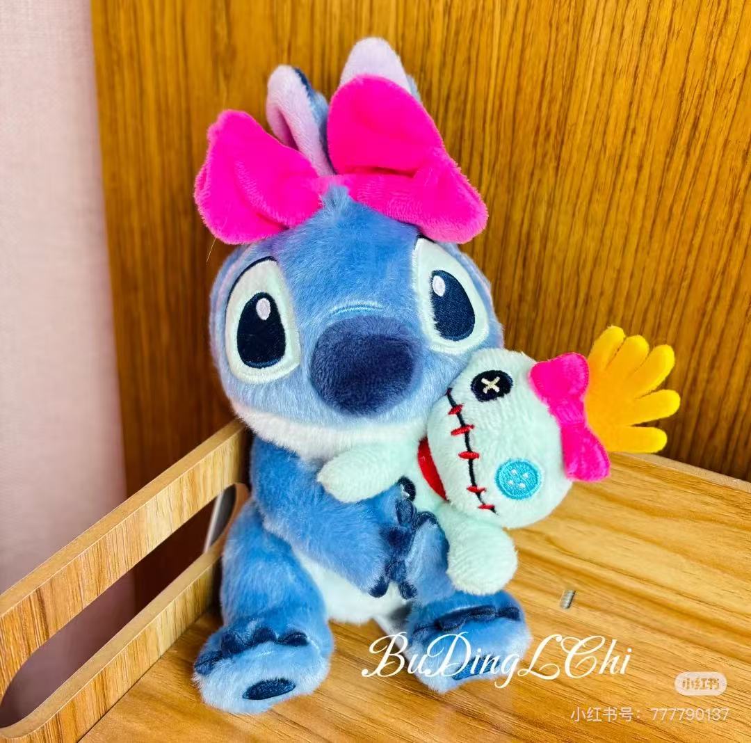 Disney｜Ribbon Stitch &amp; Scrump Mascot Holder /Plush Keychain｜H17.5×W8.5×D15cm approx.
