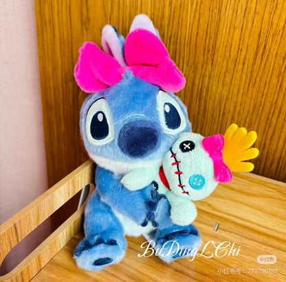 Disney｜Ribbon Stitch &amp; Scrump Mascot Holder /Plush Keychain｜H17.5×W8.5×D15cm approx.