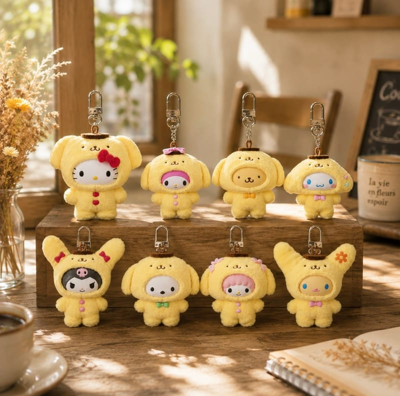 Sanrio｜chibittomo Pompompurin 3Oth ANNIVERSARY Ano Koro no Pompompurin Mascot Charm mystery bag/blind box/All 8 types｜1pc