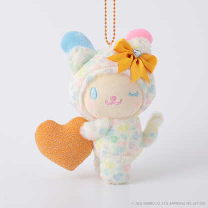 Sanrio｜leopard print heart hugging Mascot Holder /Plush Keychain｜H13cm approx.
