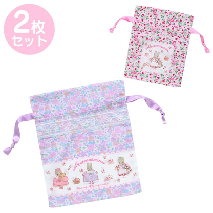 Sanrio｜Marron Cream 40th anniversary drawstring bag｜2 piece