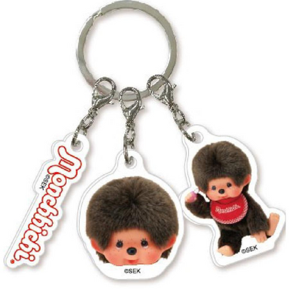 Monchhichi｜3-Row Acrylic Mascot Keychain｜44x45mm approx.