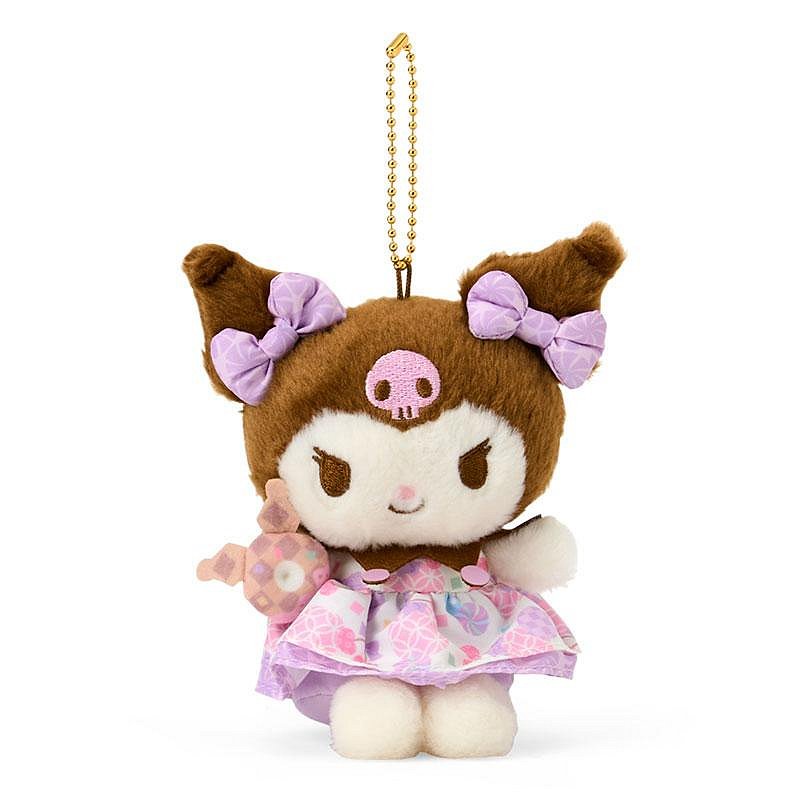 Sanrio三丽鸥｜Mascot Keychain粉彩碎花毛绒玩偶挂件/包挂｜约幅9.5×奥行7×高さ13cm