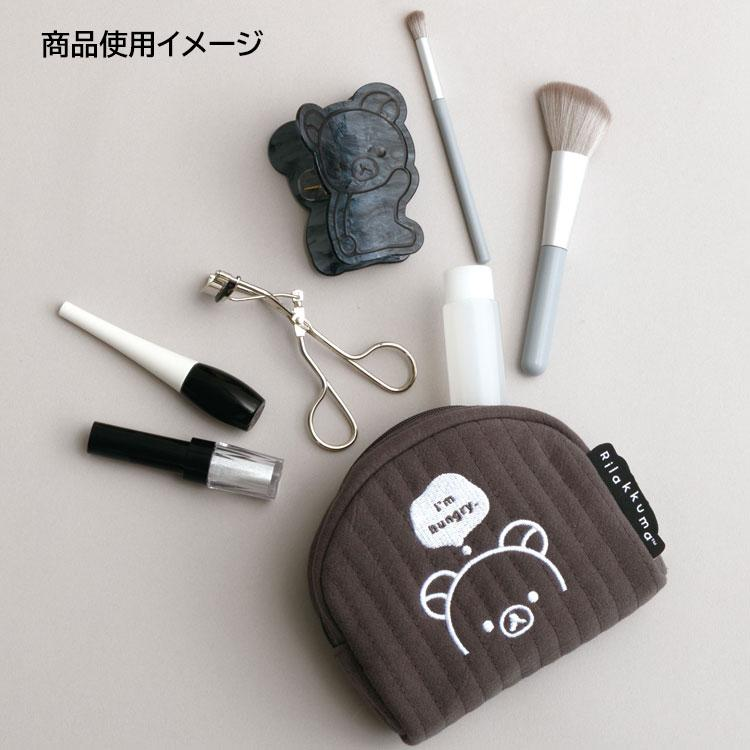 Rilakkuma｜San-x Basic Rilakkuma Monochrome Quilted Cosmetic Pouch｜110×140×55mm approx.