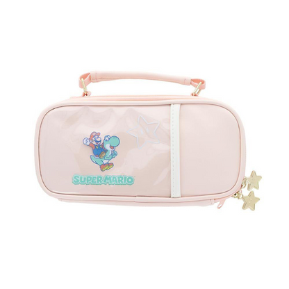 Nintendo｜Super Mario Brothers Round Zipper Pen Pouch Pencil Case｜200×120×50mm approx.