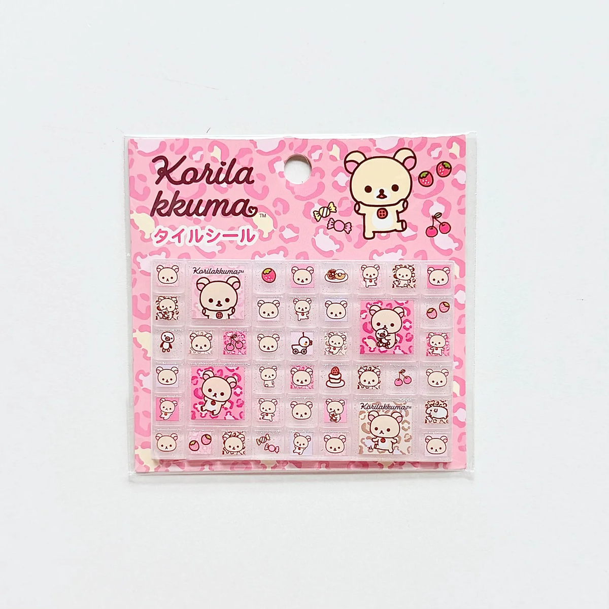 Rilakkuma｜Lots of Korilakkuma Leopard Tile Stickers｜100×100mm approx.