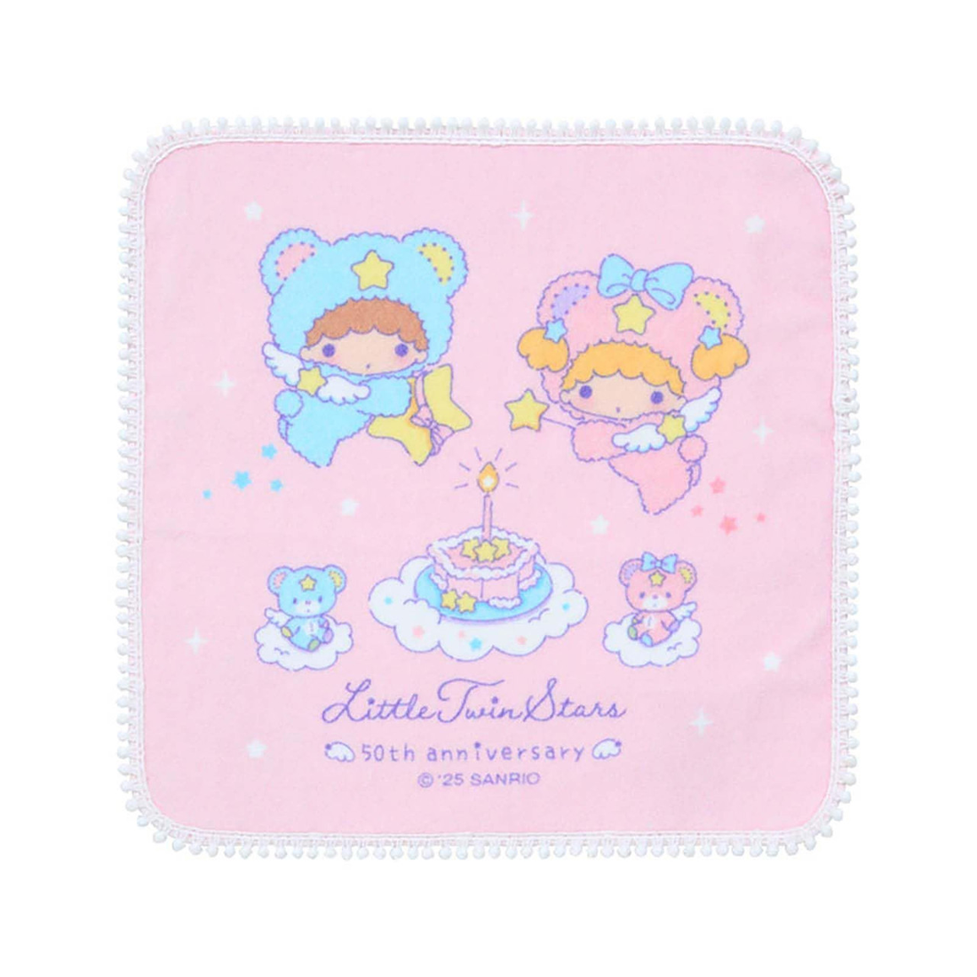 Sanrio｜Starry Sky Angel 50th Anniversary Little Twin Stars Mini Towel Handkerchief｜26×0.5×26cm approx.