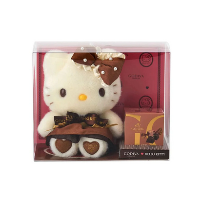 Sanrio三丽鸥｜Plush Doll Hello Kitty Sanrio x GODIVA 2025歌帝梵联名巧克力+毛绒玩偶公仔礼物套装/礼盒