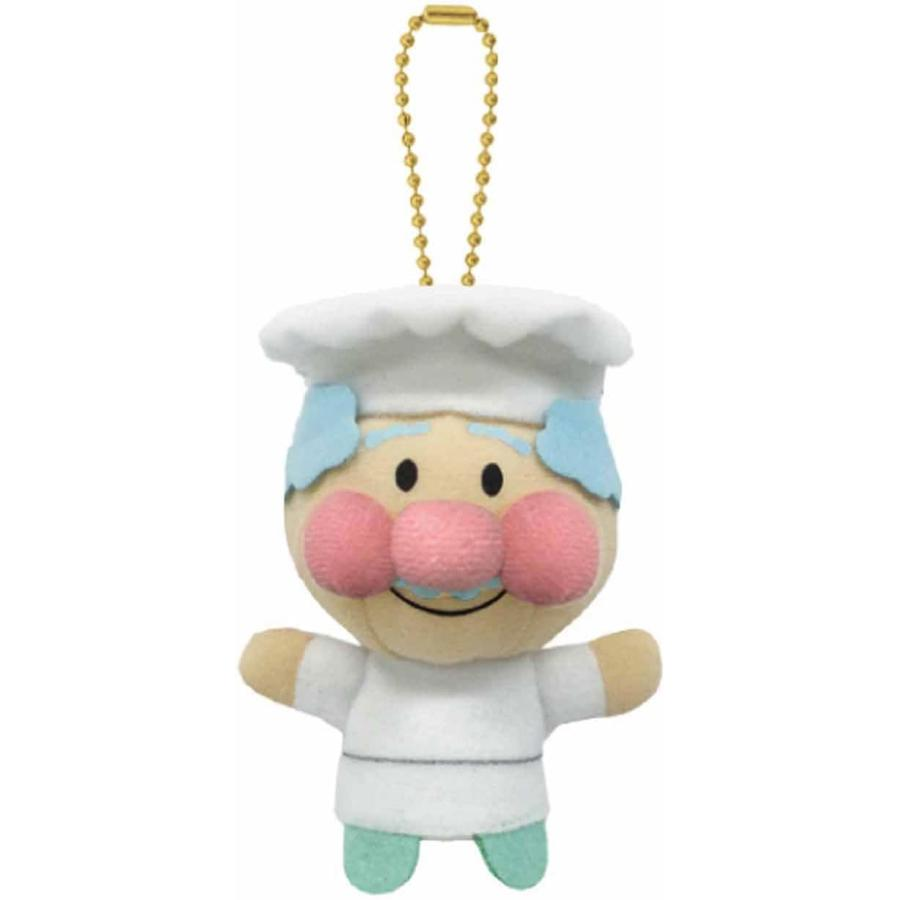 Anpanman｜Go! Anpanman Uncle Jam Fluffy Finger Puppet Mascot Holder /Plush Keychain｜H100 x W80 x D40 mm aprox.