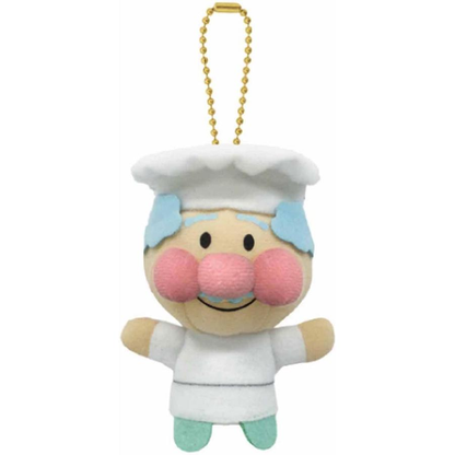 Anpanman｜Go! Anpanman Uncle Jam Fluffy Finger Puppet Mascot Holder /Plush Keychain｜H100 x W80 x D40 mm aprox.