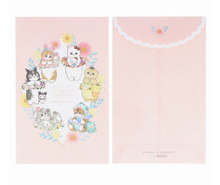 Mofusand｜Sanrio Characters Die-Cut Mini Letter Set