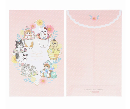Mofusand｜Sanrio Characters Die-Cut Mini Letter Set