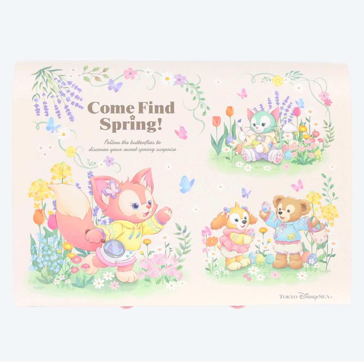 Disney迪士尼｜2024东迪春日复活节限定多卡位文件夹/图案内页/图案书签｜約纵24×奥行3×横さ32cm