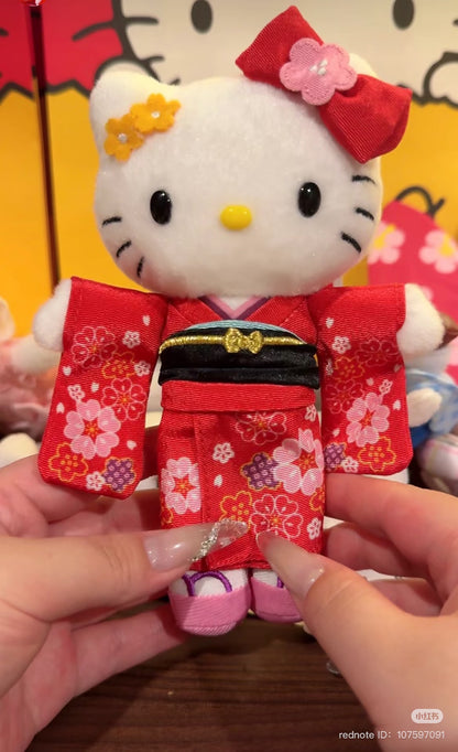 【limit 1】Sanrio｜Hello Kitty 50th Anniversary Limited Edition Long leg Suit Mascot Holder /Plush Keychain