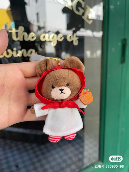 The bear’s school上学熊｜学院限定小红帽毛绒公仔挂件/钥匙扣｜约幅7.5cm/奥行5cm/高さ11cm