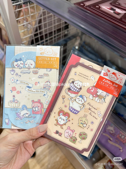 Chiikawa 吉伊卡哇｜Wonder tea time爱丽丝梦游仙境下午茶系列信封信纸套装｜约H147 x W97 x D3mm