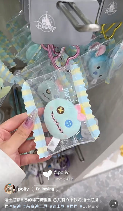 Disney迪士尼｜豆豆眼棉花糖捏捏/慢回弹系列爱心扣挂件/包挂/捏捏玩偶可取出并单独做小挂件｜約縦5×横10×厚み2.5(cm)