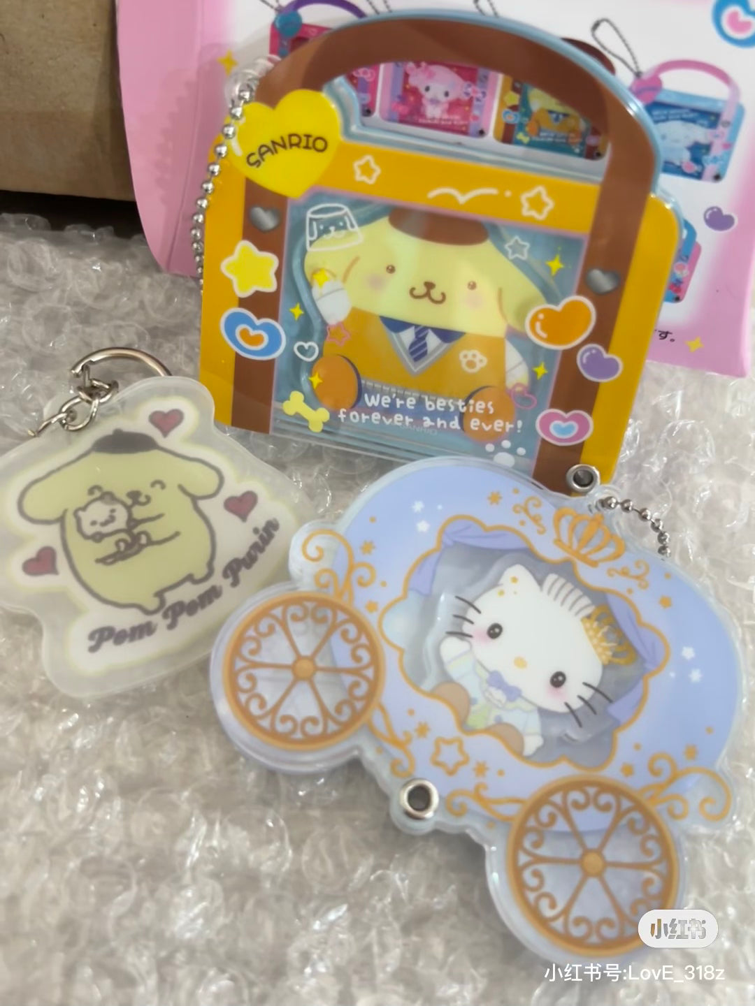 Sanrio三丽鸥｜Secret Custom Acrylic Charm - Prince &amp; Princess Blind Box王子与公主南瓜马车多层亚克力挂件盲盒/全8种｜1枚入