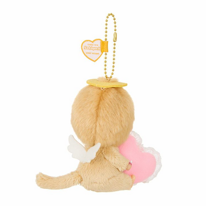 【available soon/limit 1】Monchhichi｜Love Happy Angel Mascot Holder /Plush Keychain｜SS/ H10.5 x W11 x D6.5 cm approx.