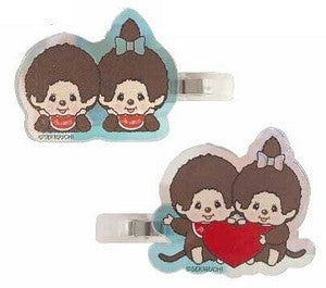 Monchhichi｜Acrylic Hair Clip Set｜H4 x W5.5 x D2cm approx.