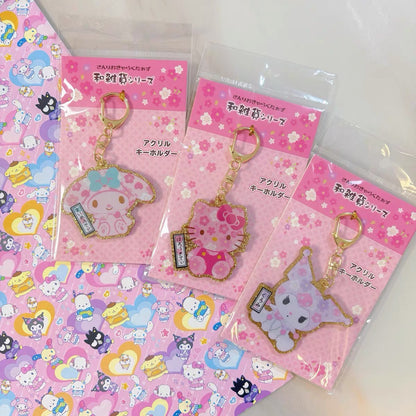 Sanrio｜ Sakura Acrylic Keychain/Keyring｜59x64x3mm approx.