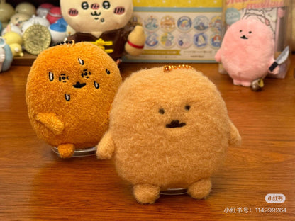 Nagano自嘲熊｜ Characters Petit Mini Mascot (Mogura Croquette / Tomogui))鼹鼠可乐饼/薯饼流汗尖叫毛绒挂件/包挂｜约H90 x W70 x D50mm
